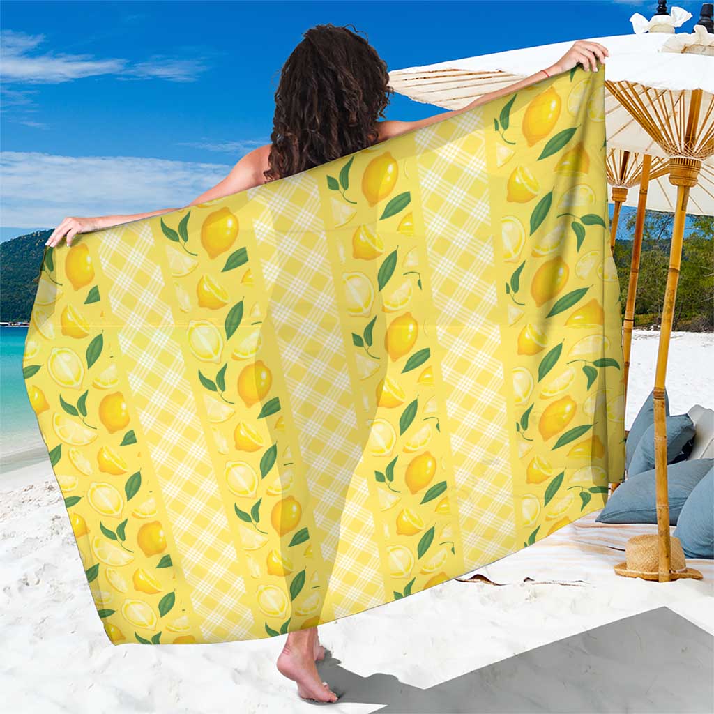 Hawaii Lemon Palaka Sarong Striped Stylized