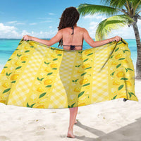 Hawaii Lemon Palaka Sarong Striped Stylized