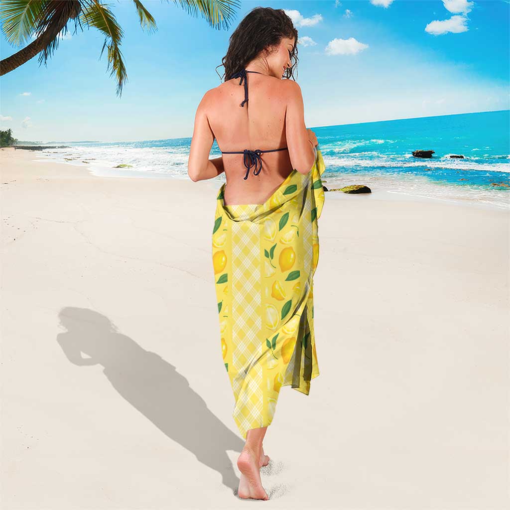 Hawaii Lemon Palaka Sarong Striped Stylized
