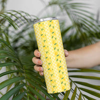 Hawaii Lemon Palaka Skinny Tumbler Striped Stylized