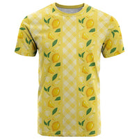 Hawaii Lemon Palaka T Shirt Striped Stylized