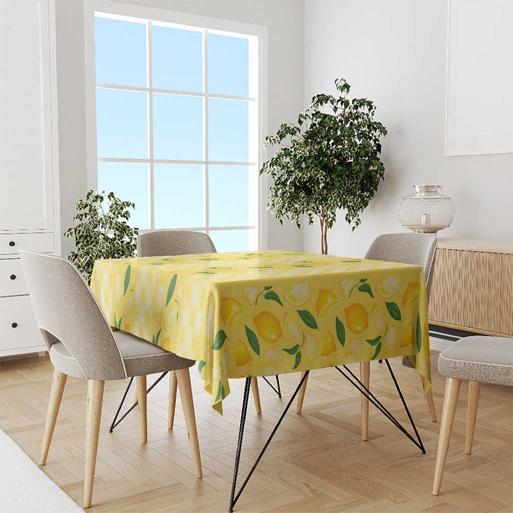 Hawaii Lemon Palaka Tablecloth Striped Stylized