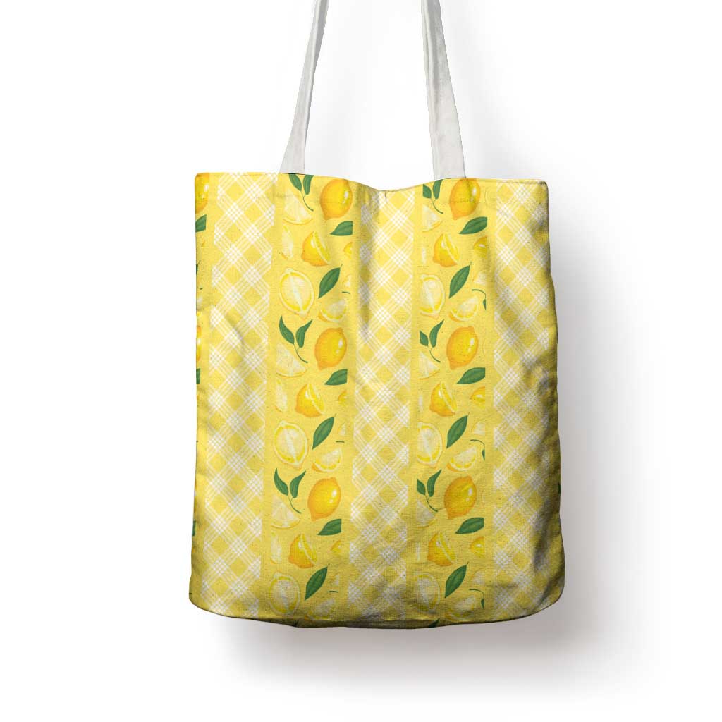 Hawaii Lemon Palaka Tote Bag Striped Stylized