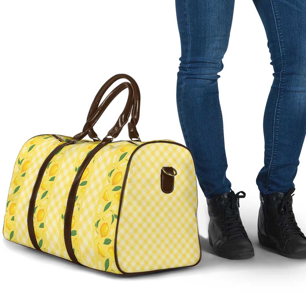 Hawaii Lemon Palaka Travel Bag Striped Stylized