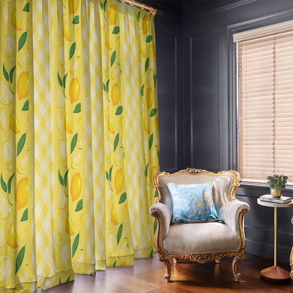 Hawaii Lemon Palaka Window Curtain Striped Stylized