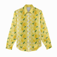 Hawaii Lemon Palaka Women Casual Shirt Striped Stylized