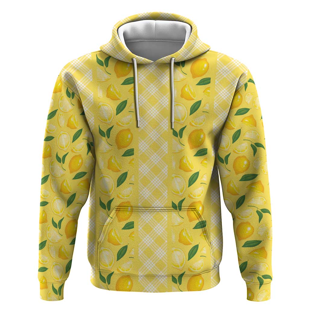 Hawaii Lemon Palaka Zip Hoodie Striped Stylized