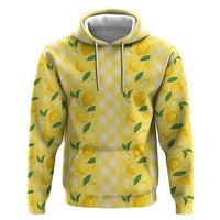 Hawaii Lemon Palaka Zip Hoodie Striped Stylized