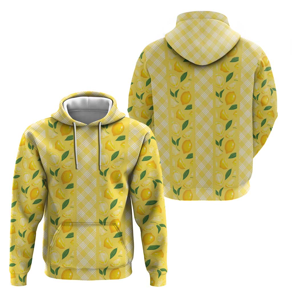 Hawaii Lemon Palaka Zip Hoodie Striped Stylized