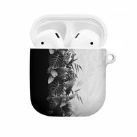 Hawaii Tropical Plant Monochrome AirPods Case Vibrant Polynesian Pattern