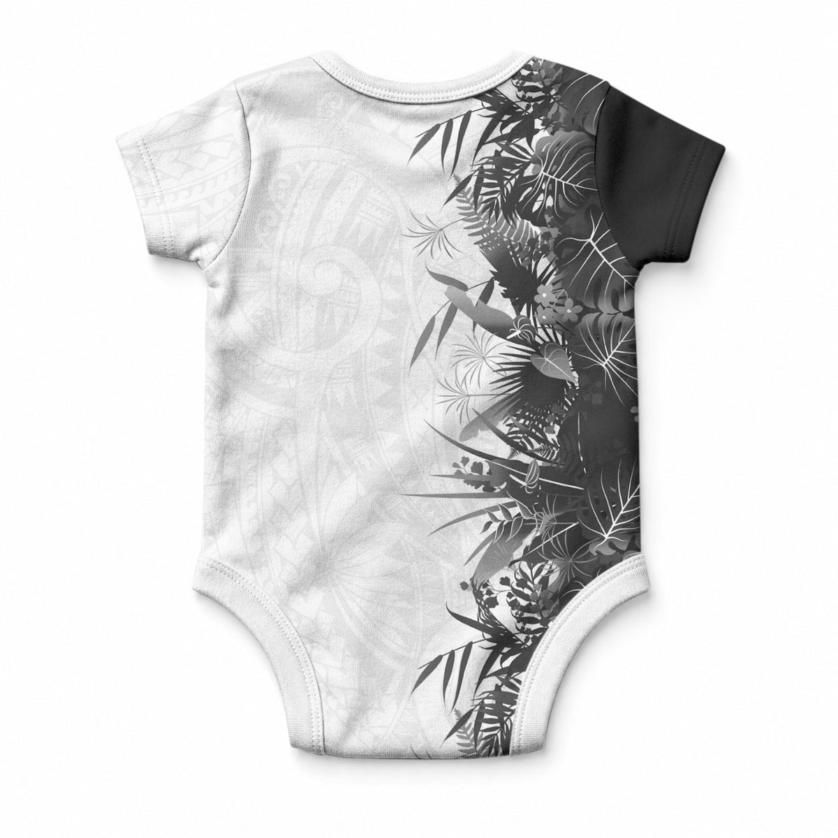 Hawaii Tropical Plant Monochrome Baby Onesie Vibrant Polynesian Pattern LT01 - Polynesian Pride