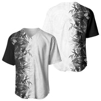Hawaii Tropical Plant Monochrome Baseball Jersey Vibrant Polynesian Pattern