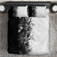 Hawaii Tropical Plant Monochrome Bedding Set Vibrant Polynesian Pattern