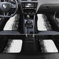 Hawaii Tropical Plant Monochrome Car Mats Vibrant Polynesian Pattern