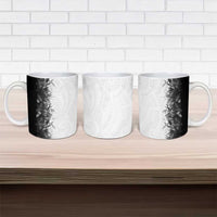 Hawaii Tropical Plant Monochrome Ceramic Mug Vibrant Polynesian Pattern
