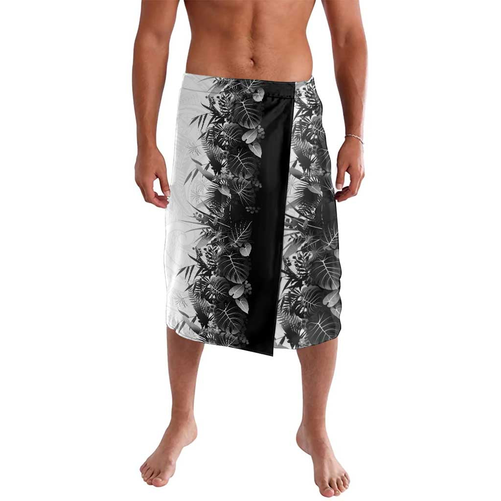 Hawaii Tropical Plant Monochrome Lavalava Vibrant Polynesian Pattern