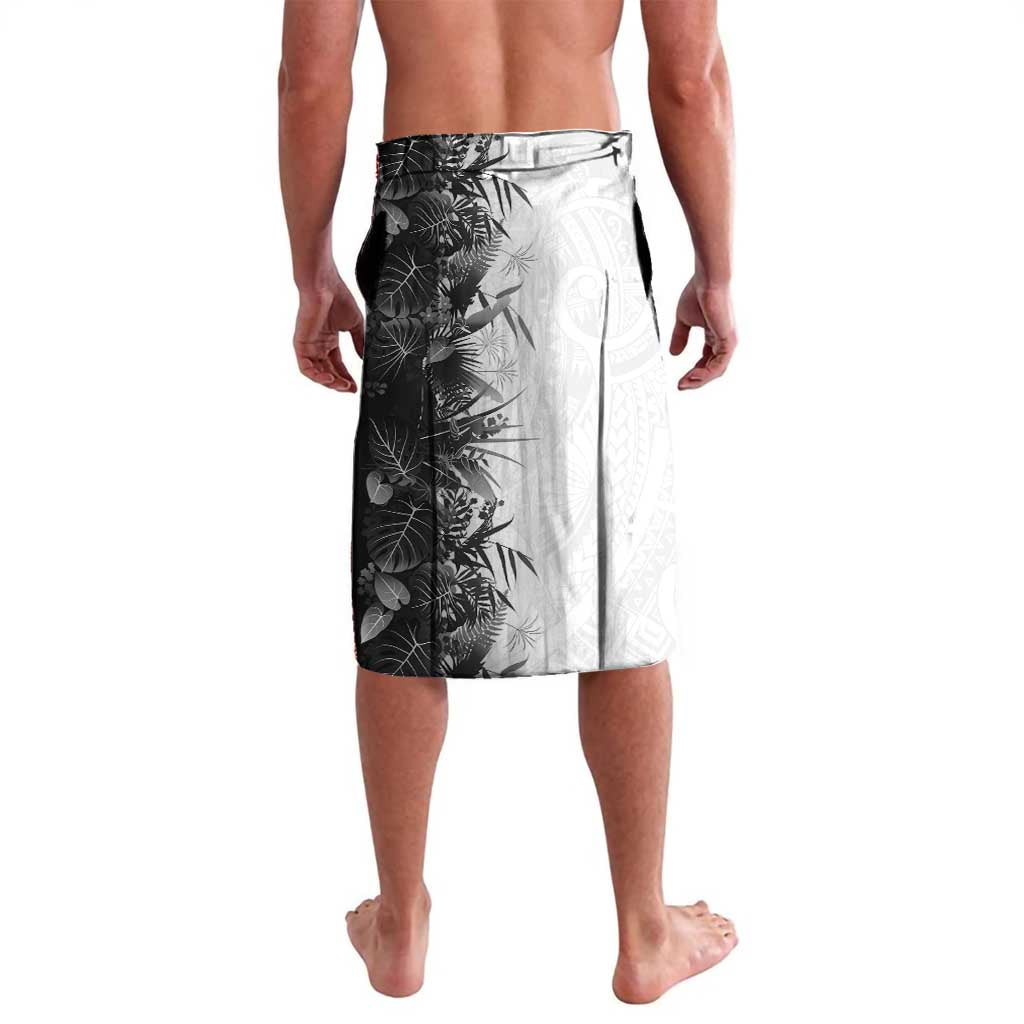 Hawaii Tropical Plant Monochrome Lavalava Vibrant Polynesian Pattern