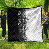 Hawaii Tropical Plant Monochrome Quilt Vibrant Polynesian Pattern