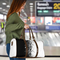 Hawaii Tropical Plant Monochrome Travel Bag Vibrant Polynesian Pattern