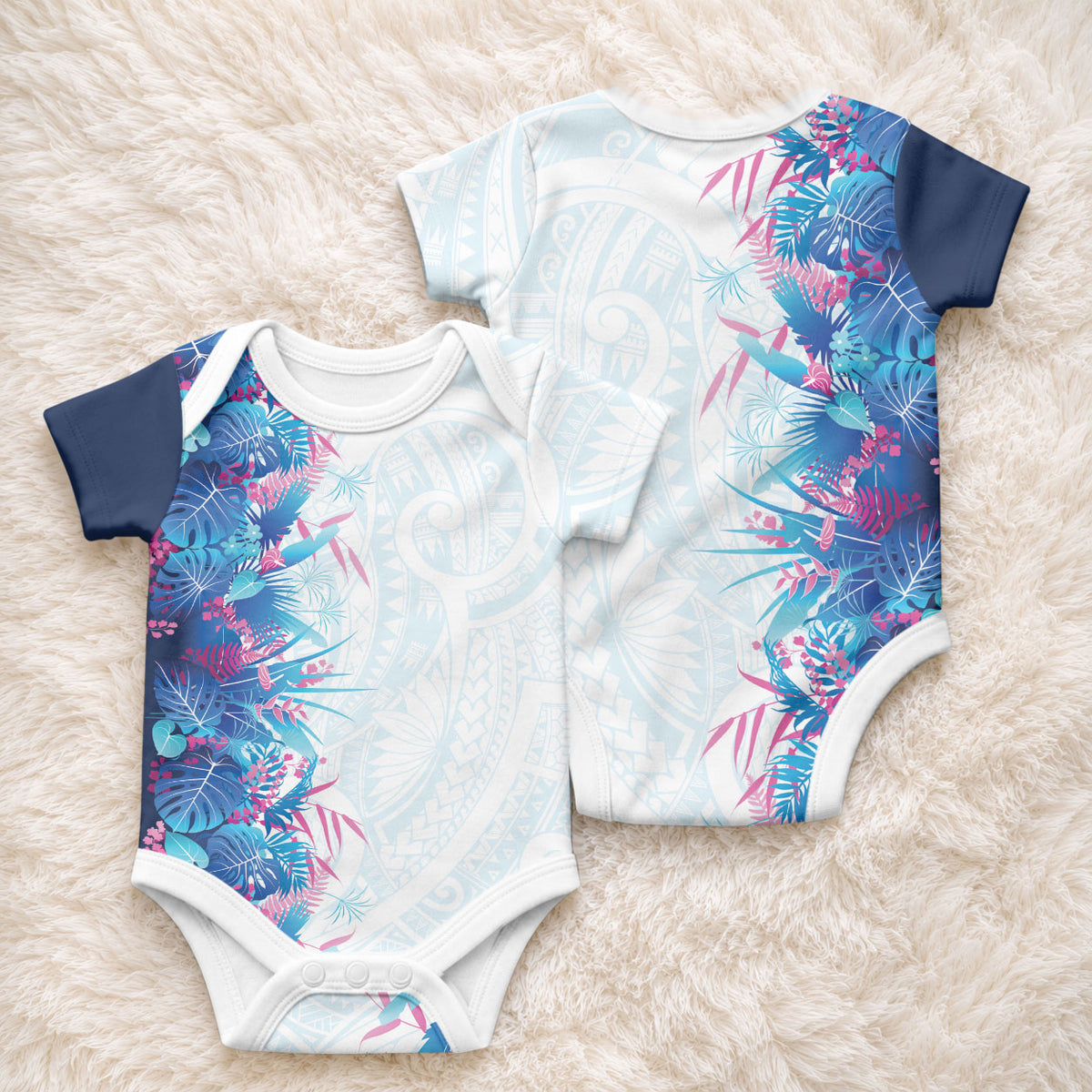Hawaii Tropical Plant UliUli Baby Onesie Vibrant Polynesian Pattern LT01 - Polynesian Pride