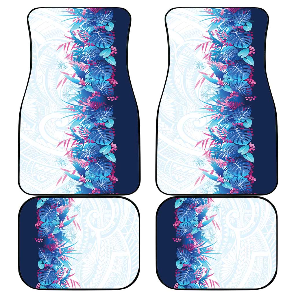 Hawaii Tropical Plant UliUli Car Mats Vibrant Polynesian Pattern