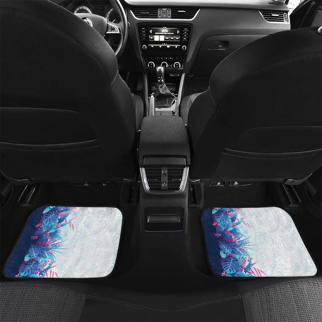 Hawaii Tropical Plant UliUli Car Mats Vibrant Polynesian Pattern