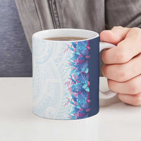 Hawaii Tropical Plant UliUli Ceramic Mug Vibrant Polynesian Pattern