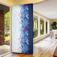 Hawaii Tropical Plant UliUli Door Cover Vibrant Polynesian Pattern