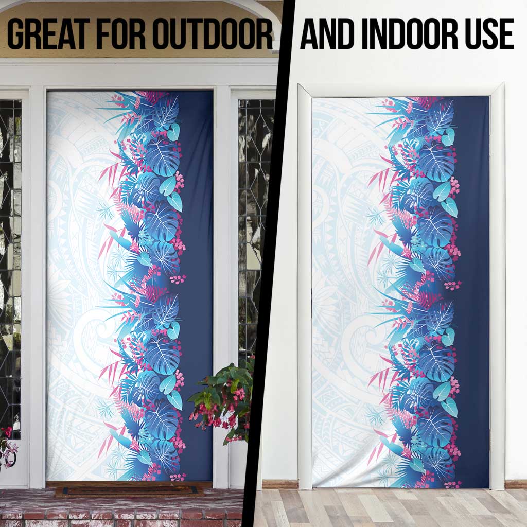 Hawaii Tropical Plant UliUli Door Cover Vibrant Polynesian Pattern