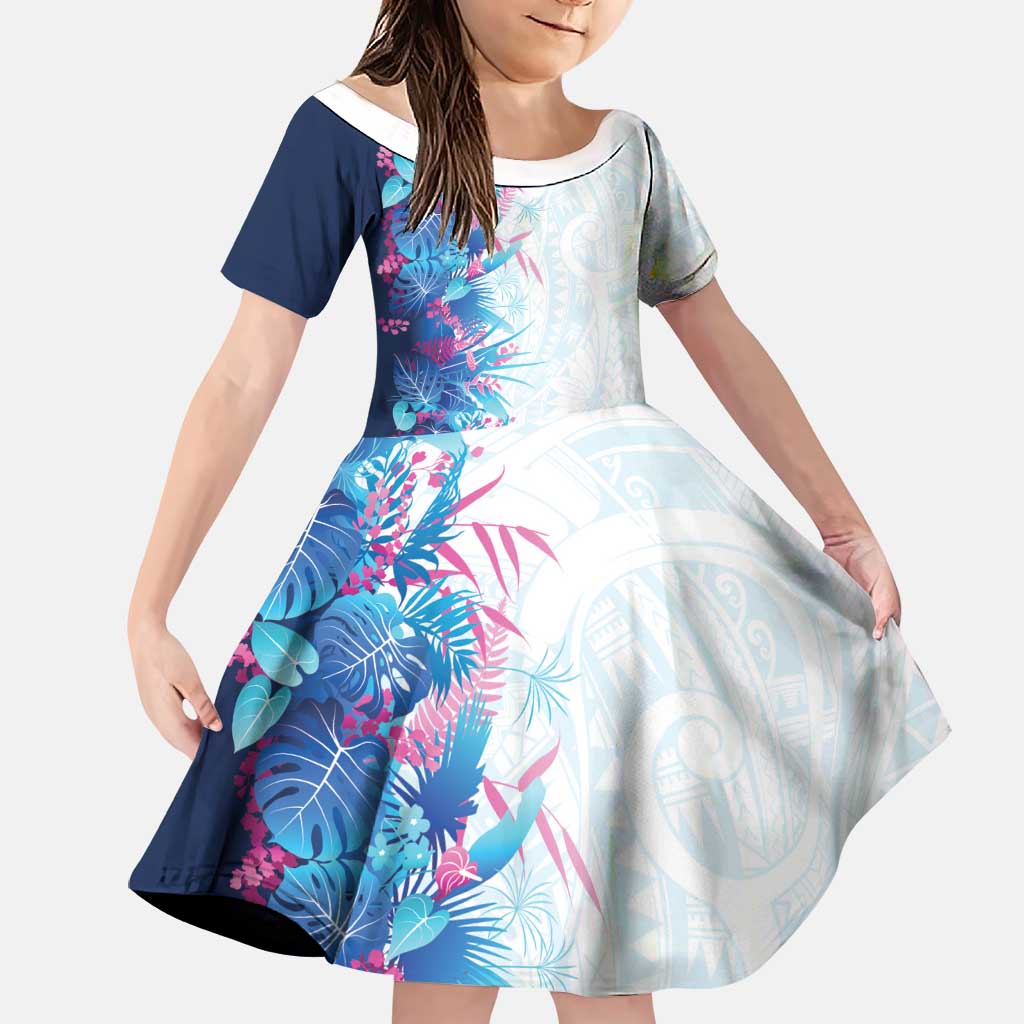 Hawaii Tropical Plant UliUli Family Matching Mermaid Dress and Hawaiian Shirt Vibrant Polynesian Pattern