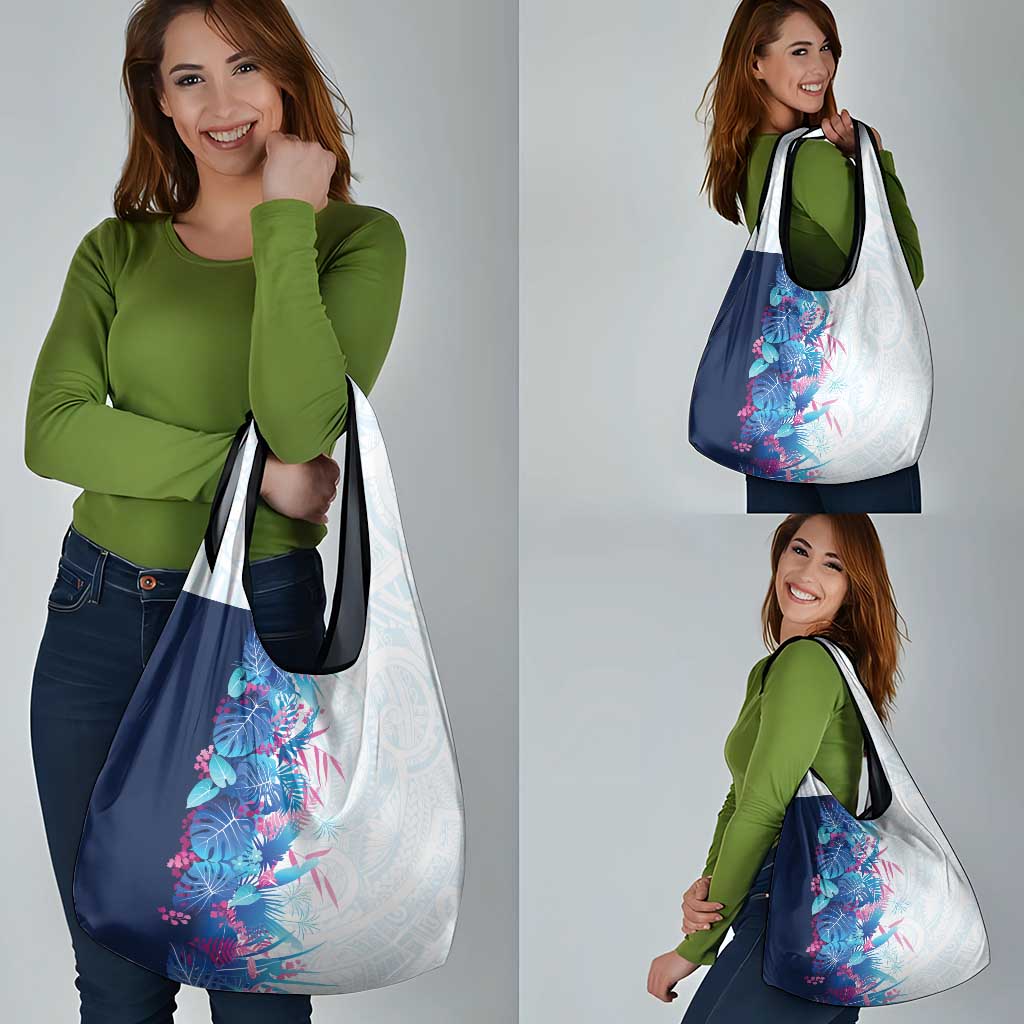Hawaii Tropical Plant UliUli Grocery Bag Vibrant Polynesian Pattern