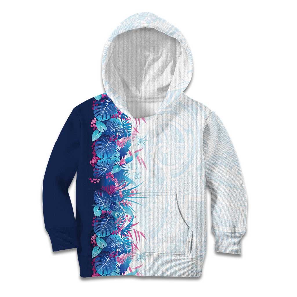 Hawaii Tropical Plant UliUli Kid Hoodie Vibrant Polynesian Pattern