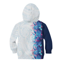 Hawaii Tropical Plant UliUli Kid Hoodie Vibrant Polynesian Pattern