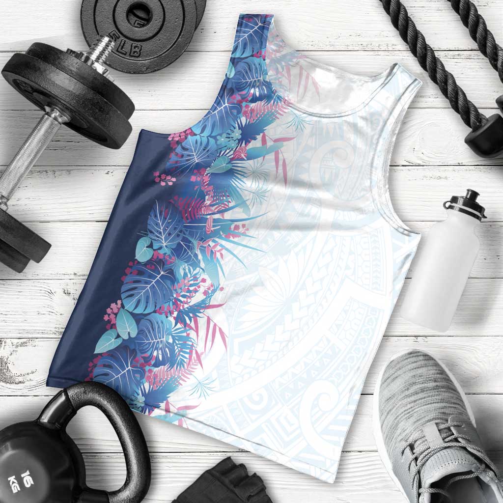 Hawaii Tropical Plant UliUli Men Tank Top Vibrant Polynesian Pattern