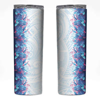 Hawaii Tropical Plant UliUli Skinny Tumbler Vibrant Polynesian Pattern