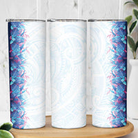 Hawaii Tropical Plant UliUli Skinny Tumbler Vibrant Polynesian Pattern