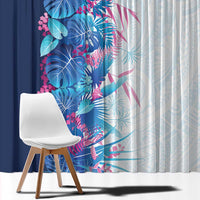 Hawaii Tropical Plant UliUli Window Curtain Vibrant Polynesian Pattern