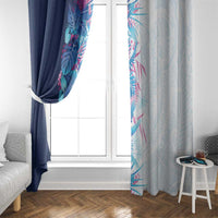 Hawaii Tropical Plant UliUli Window Curtain Vibrant Polynesian Pattern