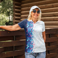 Hawaii Tropical Plant UliUli Women Polo Shirt Vibrant Polynesian Pattern