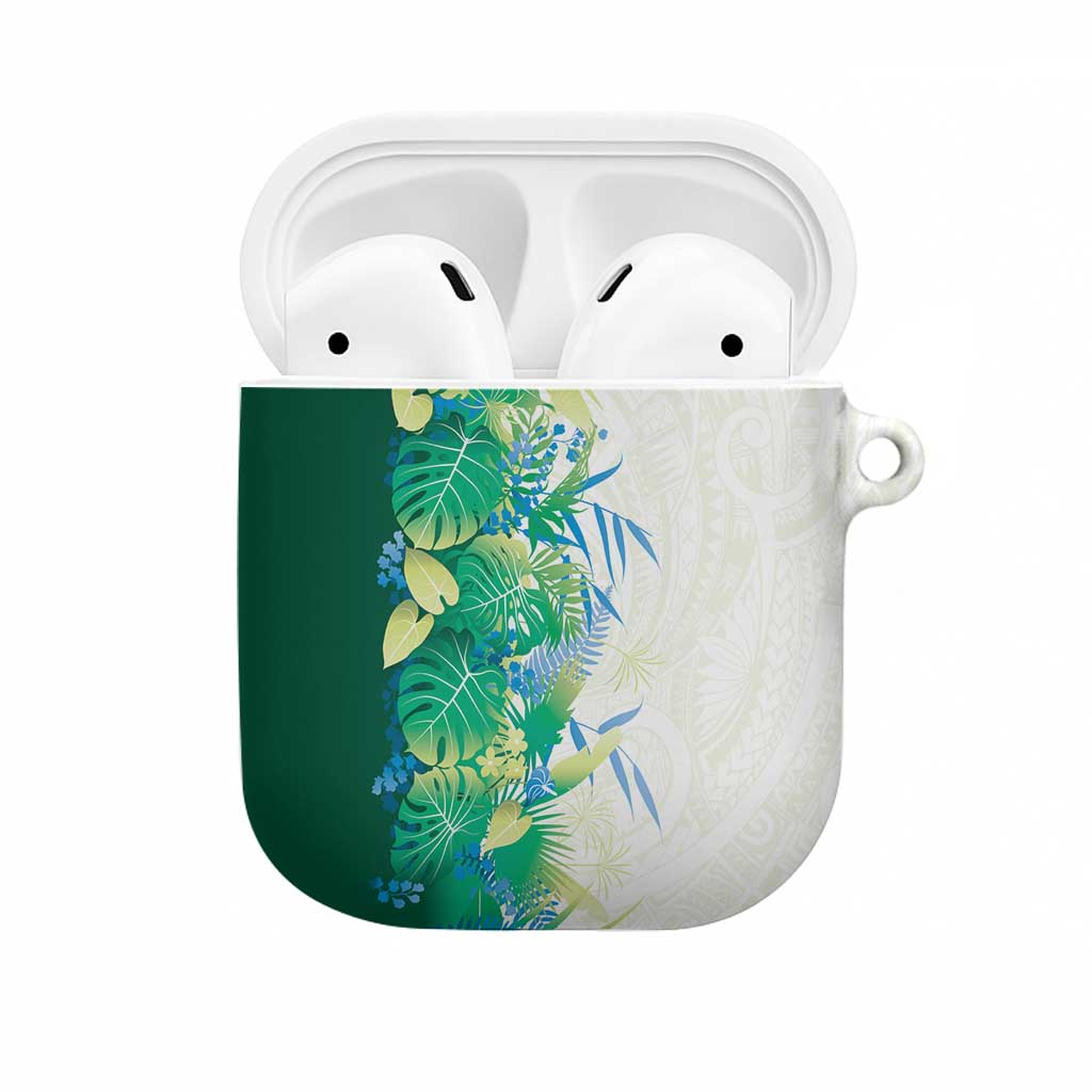 Hawaii Tropical Plant Omaomao AirPods Case Vibrant Polynesian Pattern