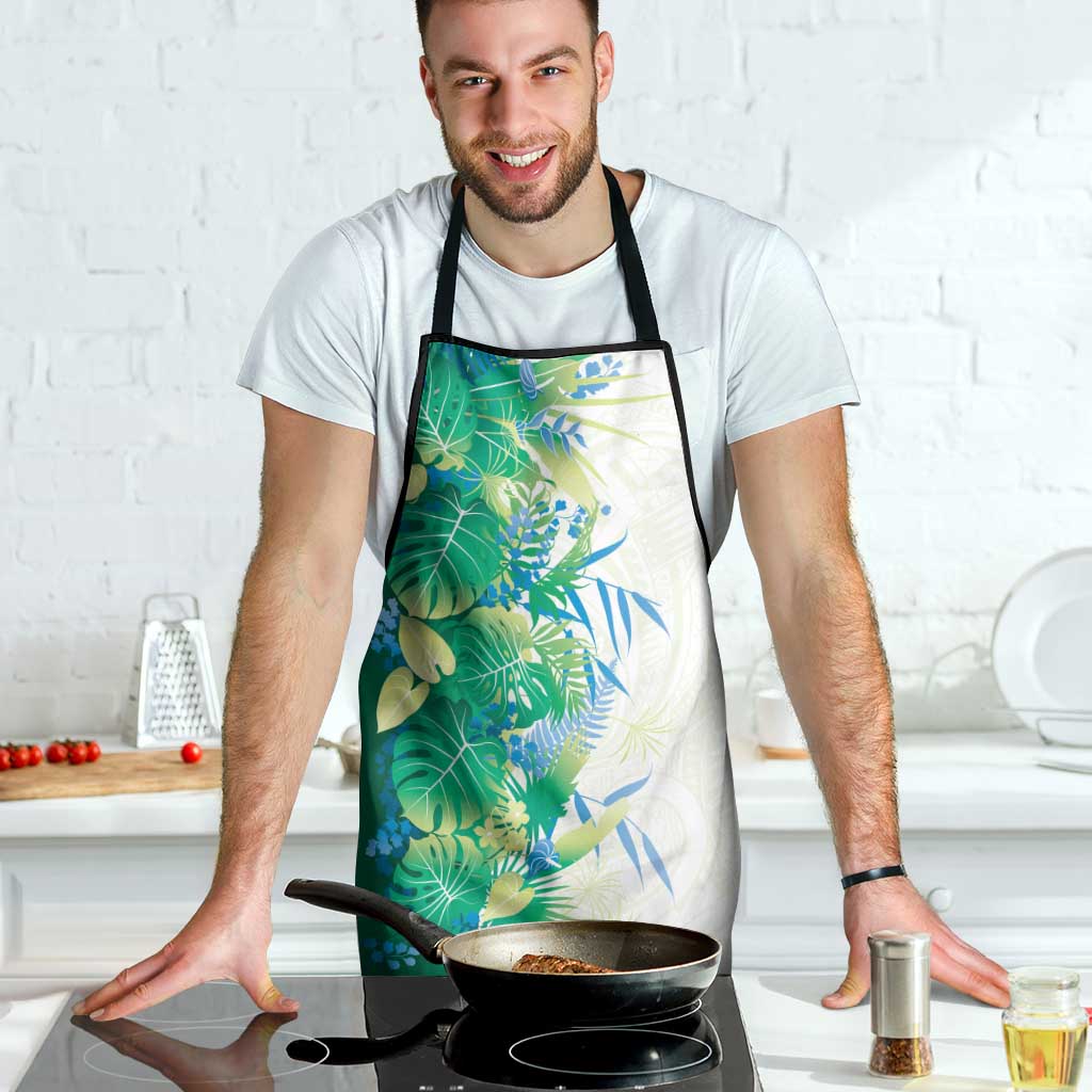 Hawaii Tropical Plant Omaomao Apron Vibrant Polynesian Pattern