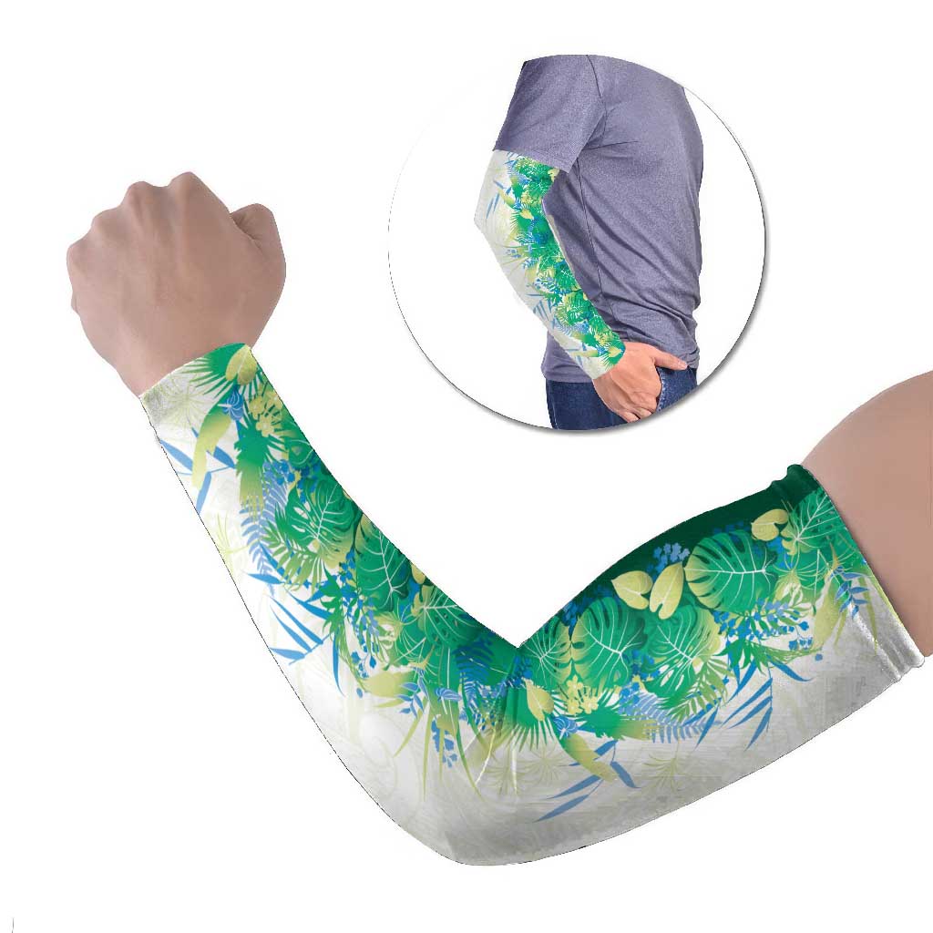 Hawaii Tropical Plant Omaomao Arm Sleeves Vibrant Polynesian Pattern