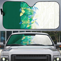 Hawaii Tropical Plant Omaomao Auto Sun Shade Vibrant Polynesian Pattern