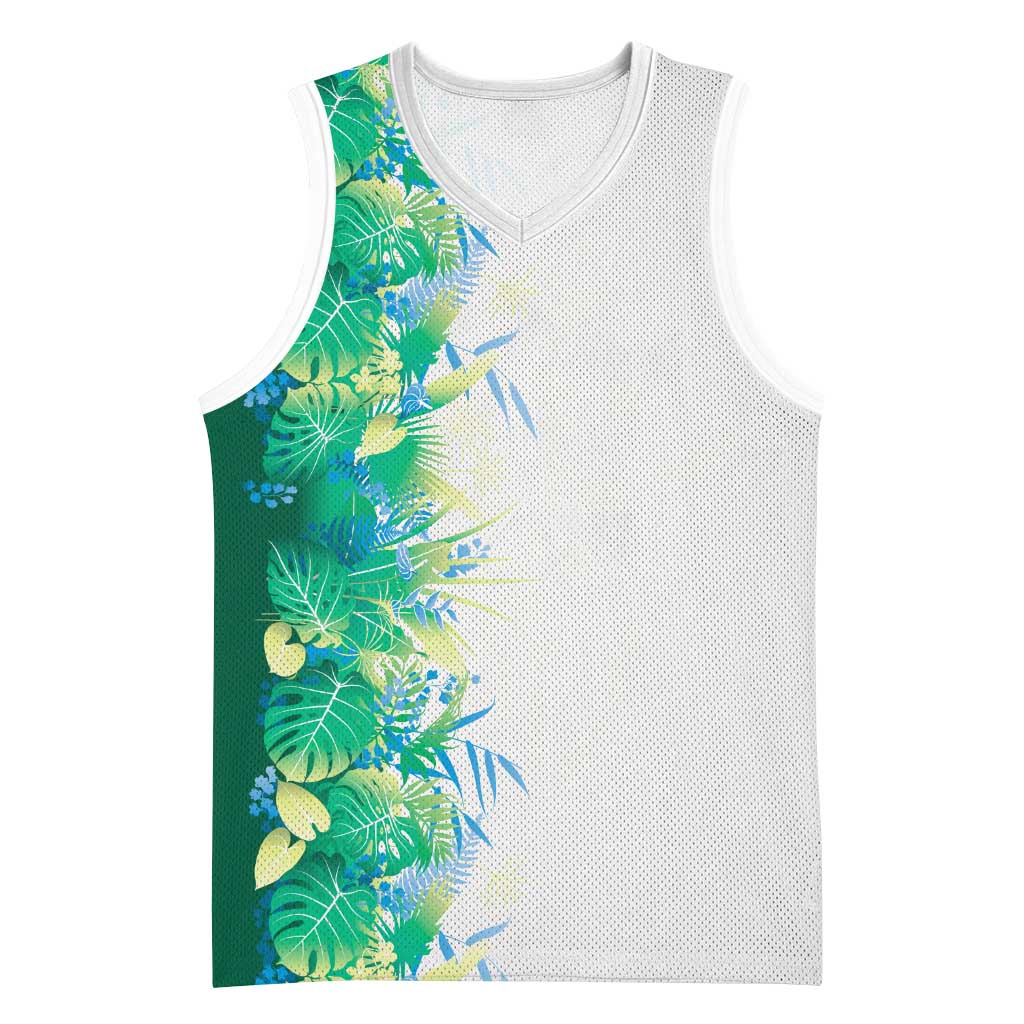 Hawaii Tropical Plant Omaomao Basketball Jersey Vibrant Polynesian Pattern