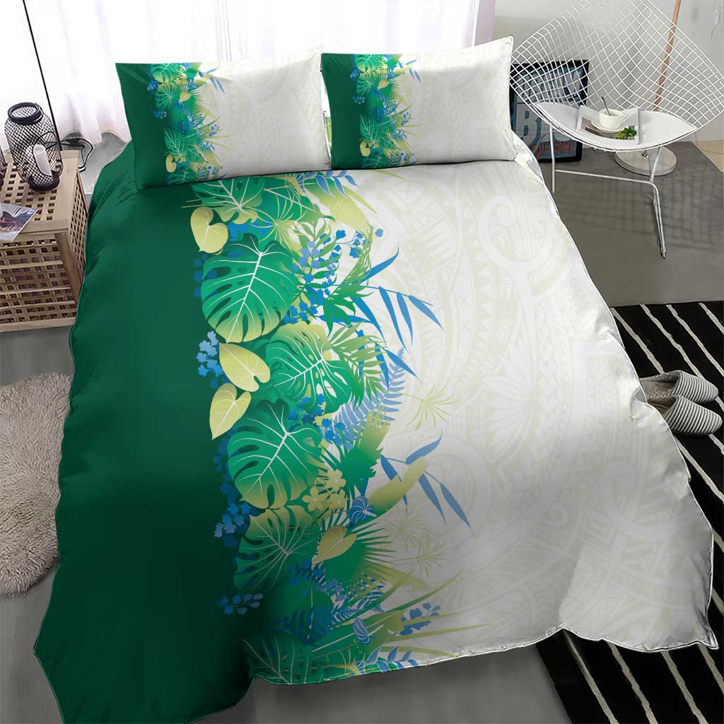 Hawaii Tropical Plant Omaomao Bedding Set Vibrant Polynesian Pattern