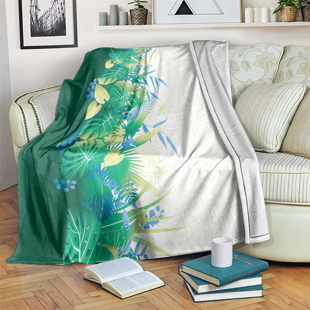 Hawaii Tropical Plant Omaomao Blanket Vibrant Polynesian Pattern