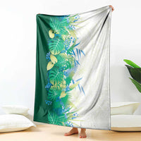 Hawaii Tropical Plant Omaomao Blanket Vibrant Polynesian Pattern