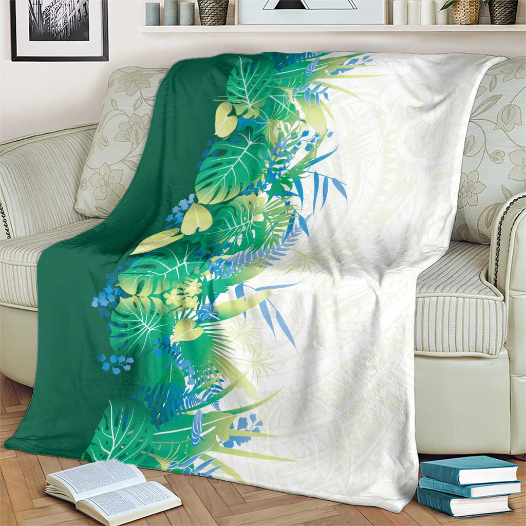 Hawaii Tropical Plant Omaomao Blanket Vibrant Polynesian Pattern