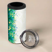 Hawaii Tropical Plant Omaomao 4 in 1 Can Cooler Tumbler Vibrant Polynesian Pattern