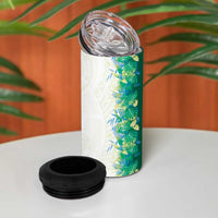 Hawaii Tropical Plant Omaomao 4 in 1 Can Cooler Tumbler Vibrant Polynesian Pattern